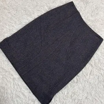 JIL SANDER 알파카 타이트 스커트 차콜 그레이 36