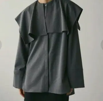 STYLEMIXER 2024AW 빅 칼라 셔츠 그레이