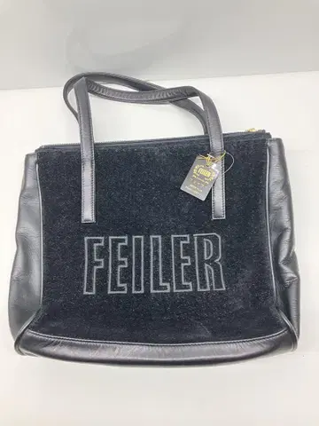 미사용품 택 포함 FEILER 페이 블랙 로고 핸드백