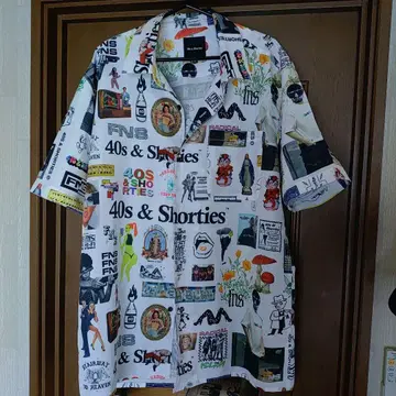 40s & Shorties 프린트 패턴 반팔 셔츠