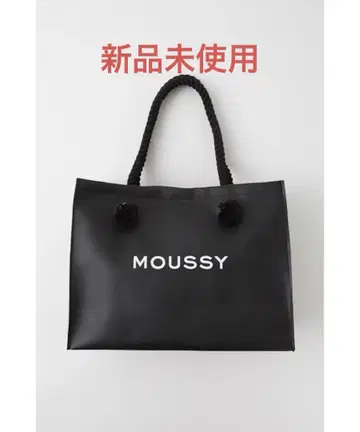 [ 미사용 새상품 ] MOUSSY 블랙 가죽 토트백
