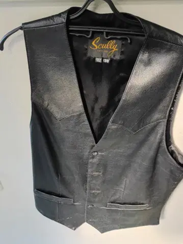 Scully 가죽 베스트 사이즈 38 블랙