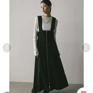 STYLEMIXER 프론트 지퍼 서스펜더 스커트 S 사이즈