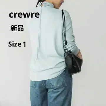 crewre 백 드로스트 하이넥 상의 페일 색스 사이즈 1