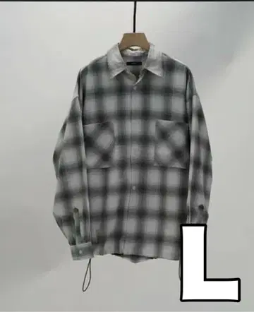 TESS 체크 셔츠 L 사이즈 루즈핏 실루엣 칸비오