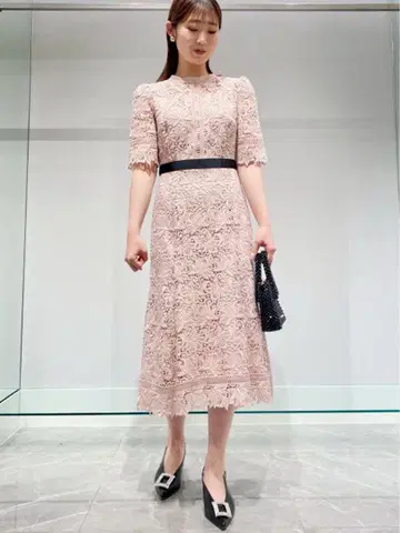 [ 미사용 ] 셀포드 레이스 원피스