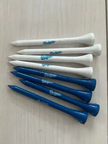 다저스 골프 티 8개 세트 파랑 화이트 로고