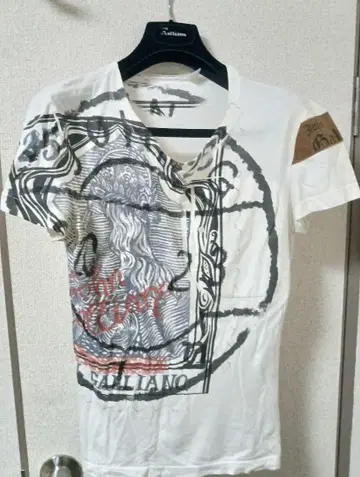 John Galliano 존갈리아노 레터 스탬프 T셔츠