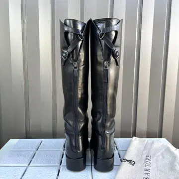 37 SARTORE 싱글 벨트 롱 부츠 블랙 가죽 사토레 24