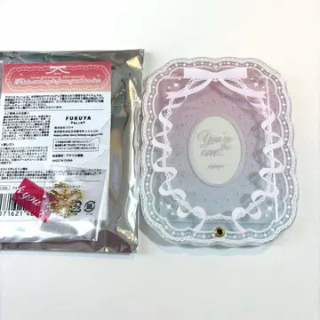 FUKUYA 후쿠야 포토 카드 아크릴 프레임 그라데이션 레이스 핑크