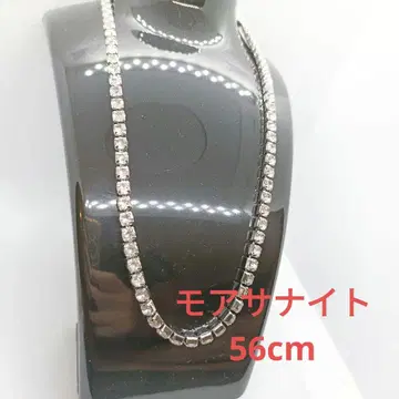 새상품 모이사나이트 목걸이 실버 힙합 56cm