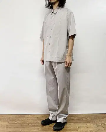 AURALEE WASHED FINX RIPSTOP CHAMBRAY