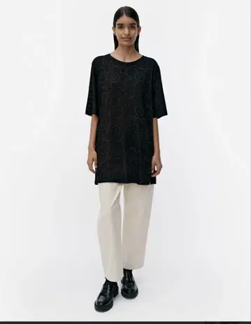 마리메꼬 marimekko 튜닉 상의 티셔츠 반팔 칠부 소매