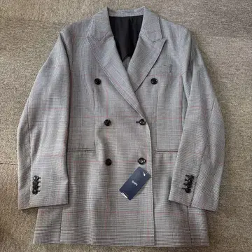 새상품 Primary Navy Label 체크 무늬 자켓 38