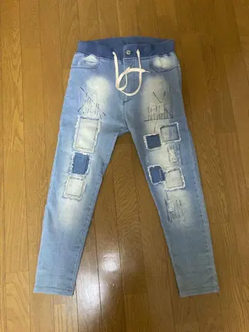 417 EDIFICE 패치워크 데미지 데님 팬츠
