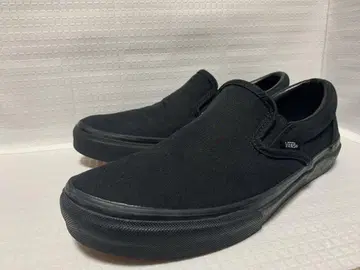 새상품급 VANS 올블랙 슬립온 27.5cm