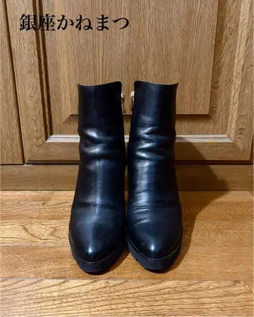 긴자 카네마츠 숏부츠 블랙 23.5cm
