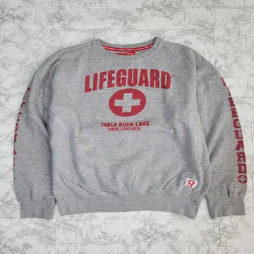 LIFEGUARD US 구제 맨투맨 미국 리조트 한정판 프린트