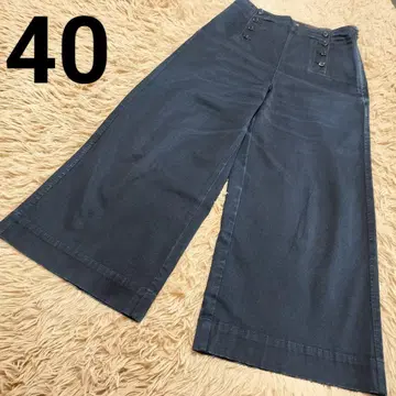 L'EQUIPE YOSHIE INABA 와이드 팬츠 다크 블루 40 L