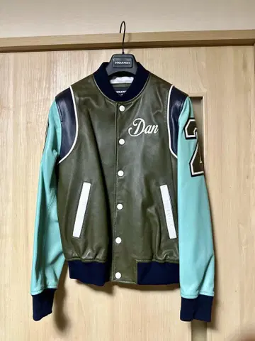 DSQUARED2 천연 가죽 봄버 자켓 44