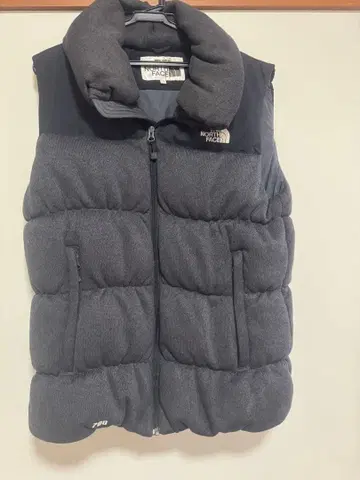 THE NORTH FACE 다운 베스트 후드 부착 그레이