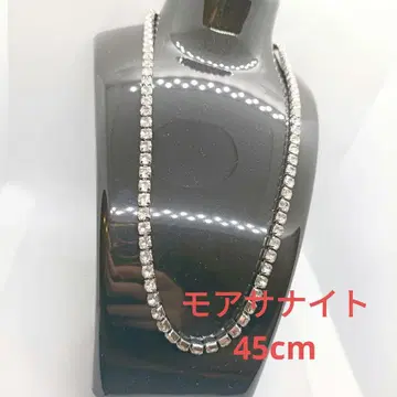 새상품 모이사나이트 목걸이 45cm 실버