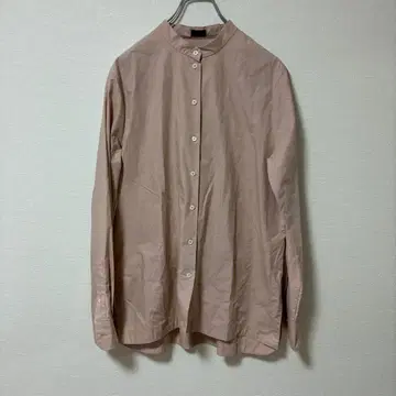 JOSEPH 조셉 긴팔 노카라 셔츠 핑크 베이지 사이즈 38