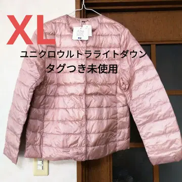 택 포함 미사용품 UNIQLO 울트라 라이트 다운 XL 핑크