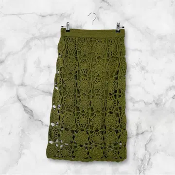 G12 새상품 patterntorso 안티카 크로셰 니트 롱 스커트