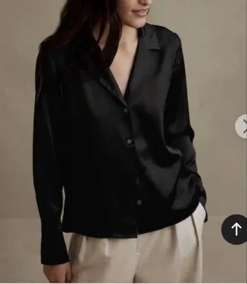 BANANA REPUBLIC 긴팔 성인 실크 새틴 블라우스 S