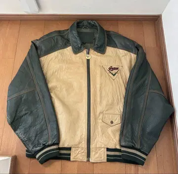 Guess 가죽 자켓 바시티 자켓 90s 80s