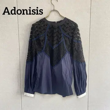 Adonisis 애도니시스 레이스 블라우스 네이비