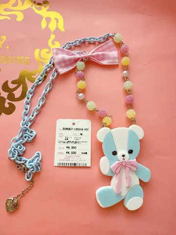 Angelic Pretty BEAR TOY 목걸이 색스