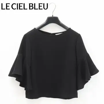 B7946 르쉘블루 소매 플레어 블라우스 상의 블랙 38
