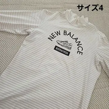 NEW BALANCE 골프 셔츠 사이즈 4 로고 모크넥