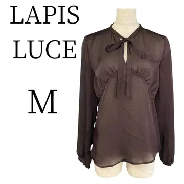 새상품급 LAPIS LUCE 라피스루체 브라운 긴팔 셔츠 블라우스