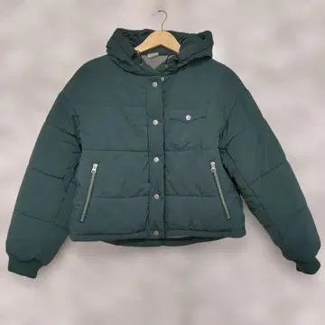 Champion 후드 부착 다운 자켓 아우터 블루종 M