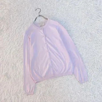[ UNITED ARROWS ] 가디건 실크 혼방 얇은 소재 일본제 퍼플