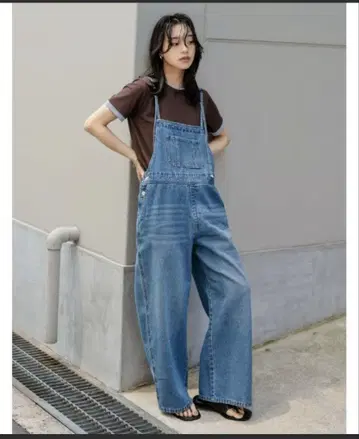 Re:EDIT 내로우 스트랩 데님 살로펫 S 사이즈 완판템