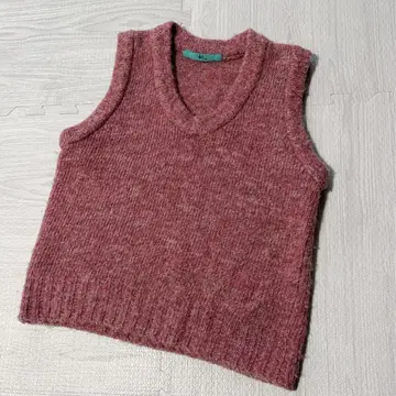 [ 45R ] 45rpm 알파카 혼방 노아랜드 삼색 베스트 니트 핑크