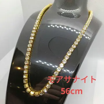 새상품 모이사나이트 목걸이 힙합 골드 골드 56cm