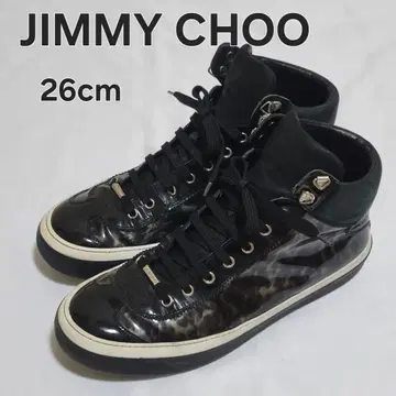 JIMMY CHOO 지미추 하이컷 스니커즈 에나멜 26cm