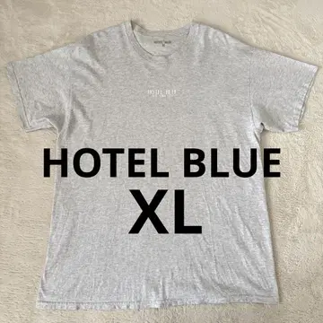 HOTEL BLUE 그레이 T셔츠 XL 남성용 오버 사이즈