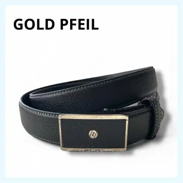 [ 미사용 ] GOLD PFEIL 블랙 벨트 GBH0080 골드파일