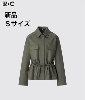 [ 유니클로 ] 코튼 블렌드 드로우 스트링 자켓