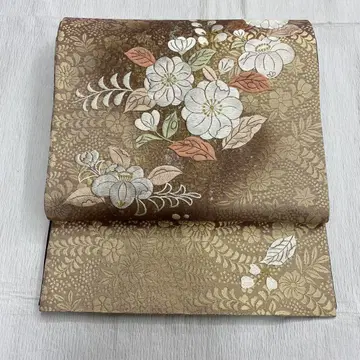 6399 츠지가하나 후쿠로 오비 순수 실크 육통 호몬기 이로무지 츠케시타