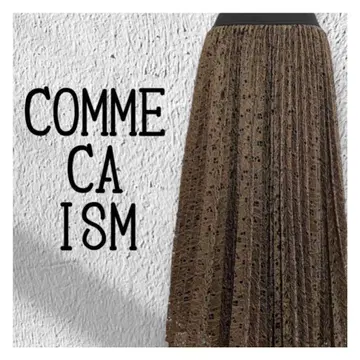 새상품 COMME CA ISM 레이스 플리츠 스커트