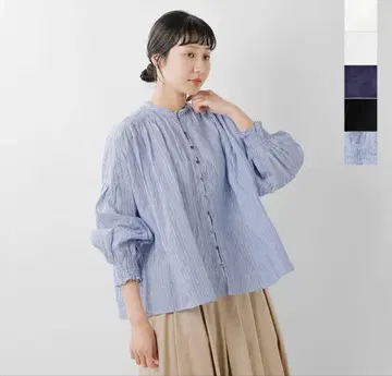 universal tissu 코튼 셔링 블라우스
