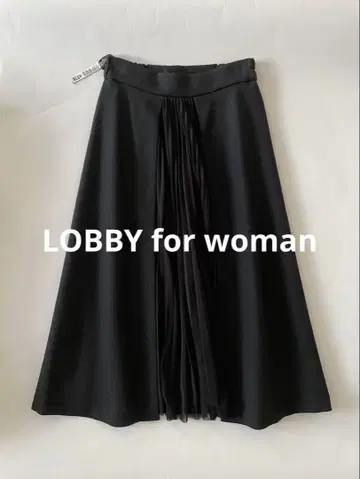 [ LOBBY for woman ] 플레어 스커트 플리츠 블랙 새상품급