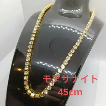 새상품 모이사나이트 목걸이 골드 힙합 45cm